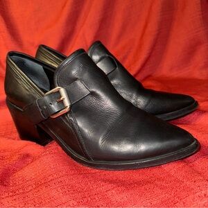 All Saints Jessie Black Leather Booties, Women’s Size 9 (EU 40), EUC‎